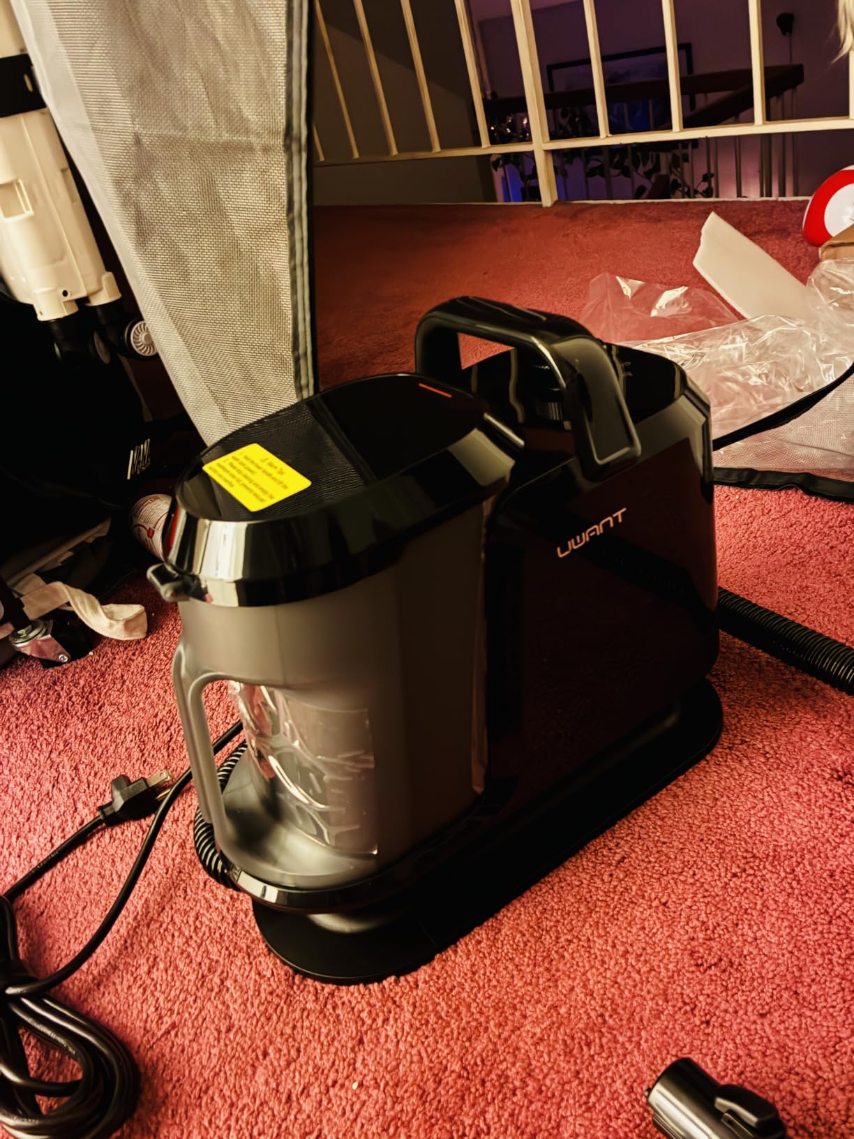Uwant Carpet Cleaner Machine with Steam&Hot&Cold Water System 18Kpa Powerful Suction Upholstery Cleaner Machine with Pet Pro Cleaner for Pets, Carpet Steam Cleaner customer photo 1