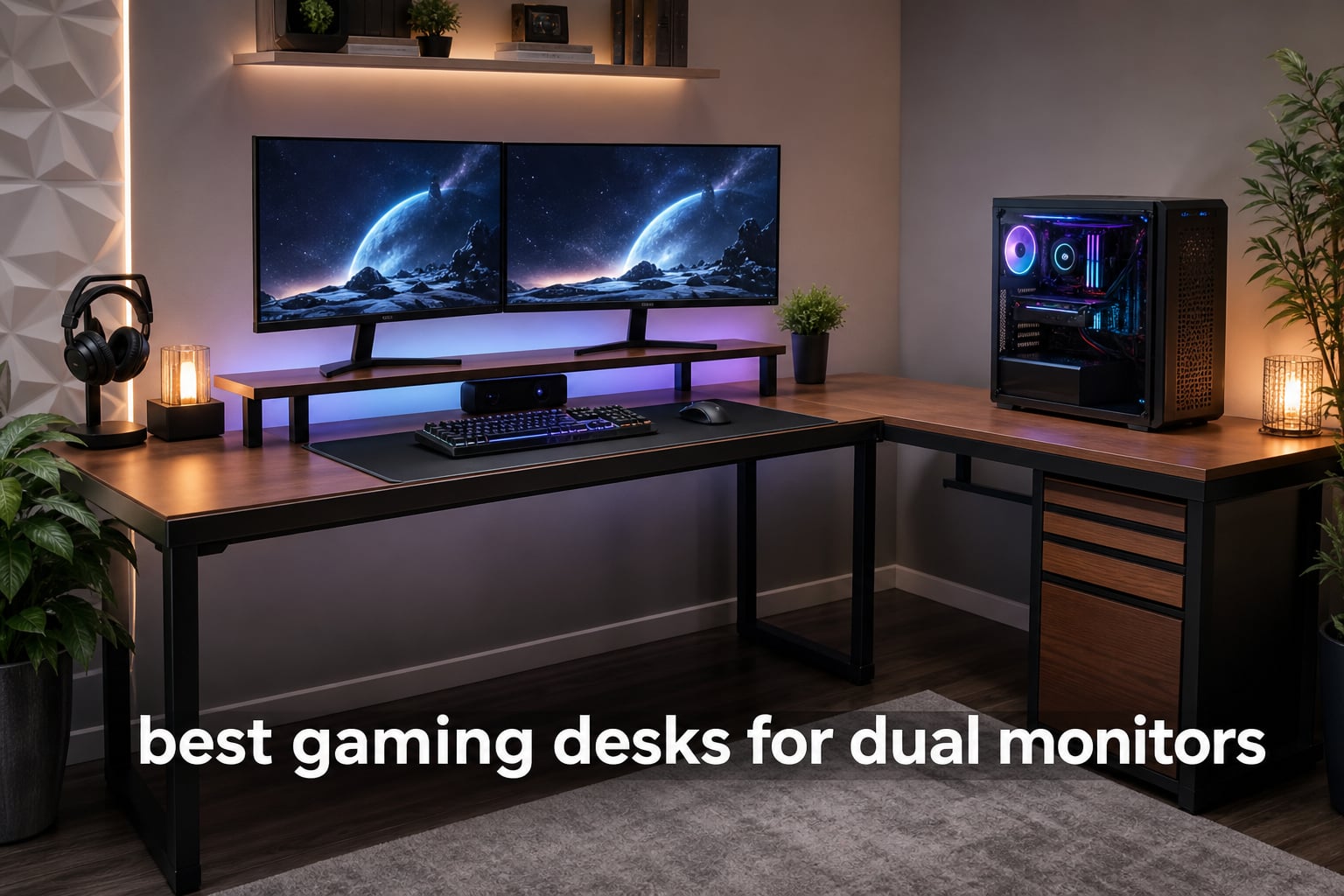 best gaming desks for dual monitors