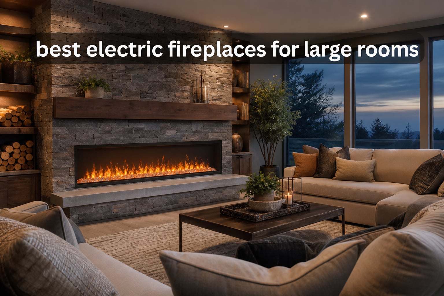best electric fireplaces for large rooms
