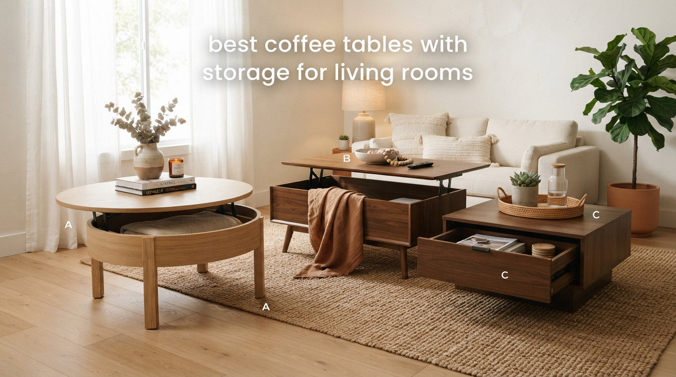 best coffee tables with storage for living rooms