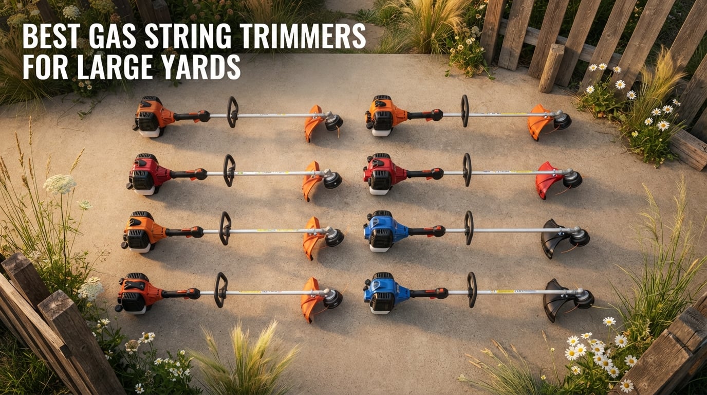 best gas string trimmers for large yards