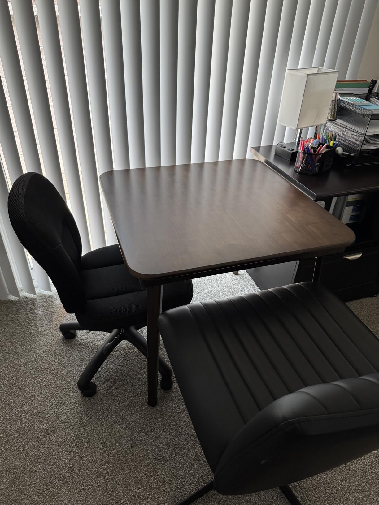 Stakmore Classic Straight Edge Solid Wood Folding Card Table, Cherry Frame customer photo 1