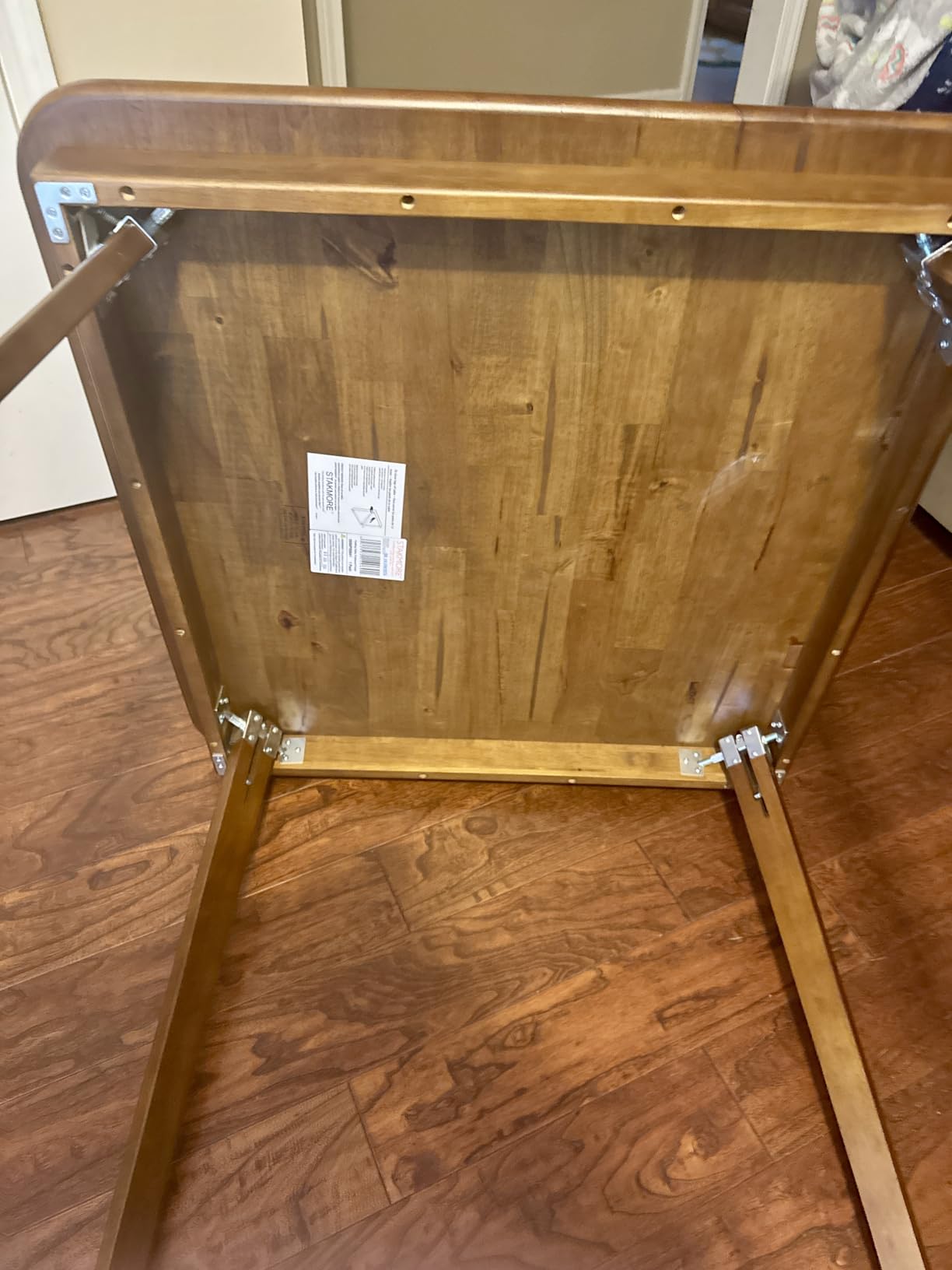 Stakmore Classic Straight Edge Solid Wood Folding Card Table, Cherry Frame customer photo 2