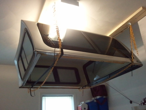 HARKEN Hoister Heavy Cargo Carrier Overhead Garage Storage 4-Point Hoist System for 145lb Carriers, Boxes, Kayaks, Canoes (145lb max load, 10ft. Ceiling), Model 7803 customer photo 1