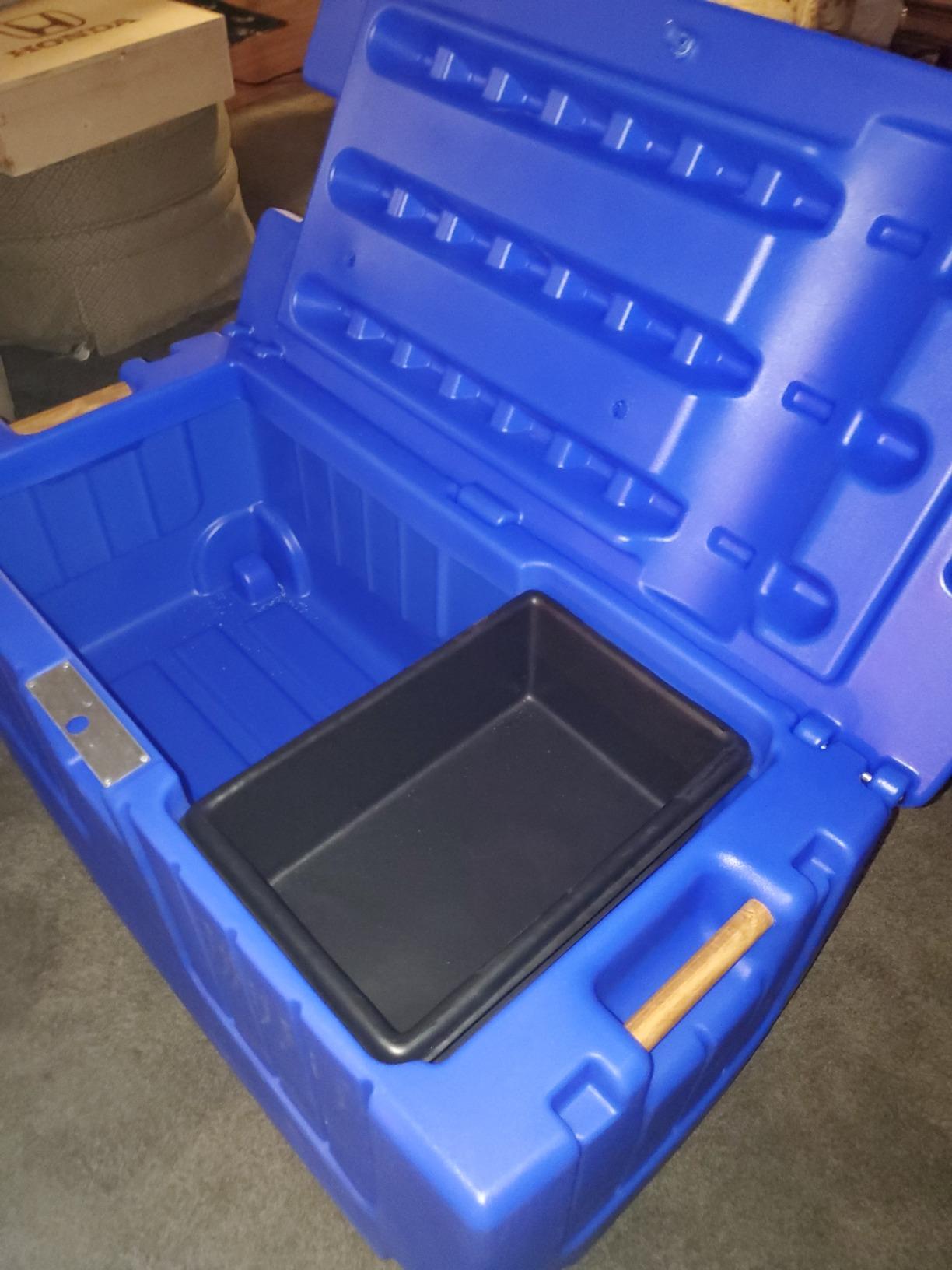 Horsemen's Pride Horse Tack Trunk with Interior Accessory Tray, Blue customer photo 2
