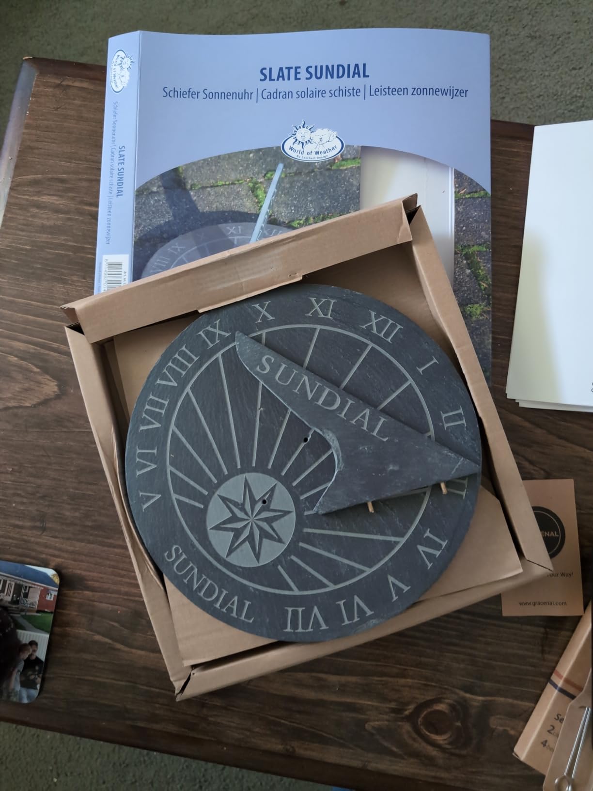Esschert Design USA LS002 Round Slate Sundial customer photo 1