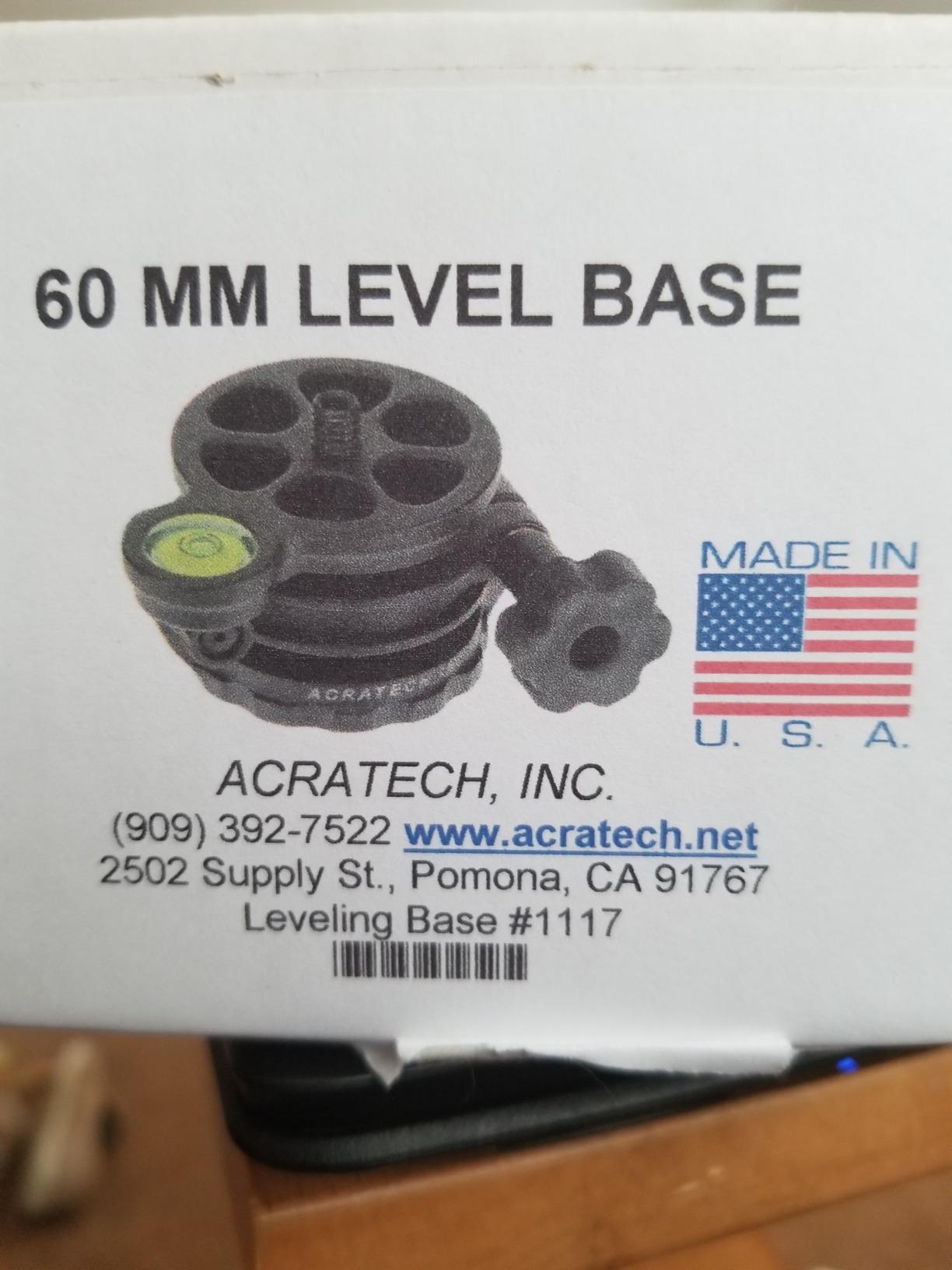 Acratech Leveling Base, Fits All Standard 3/8-16 Tripod Heads customer photo 1