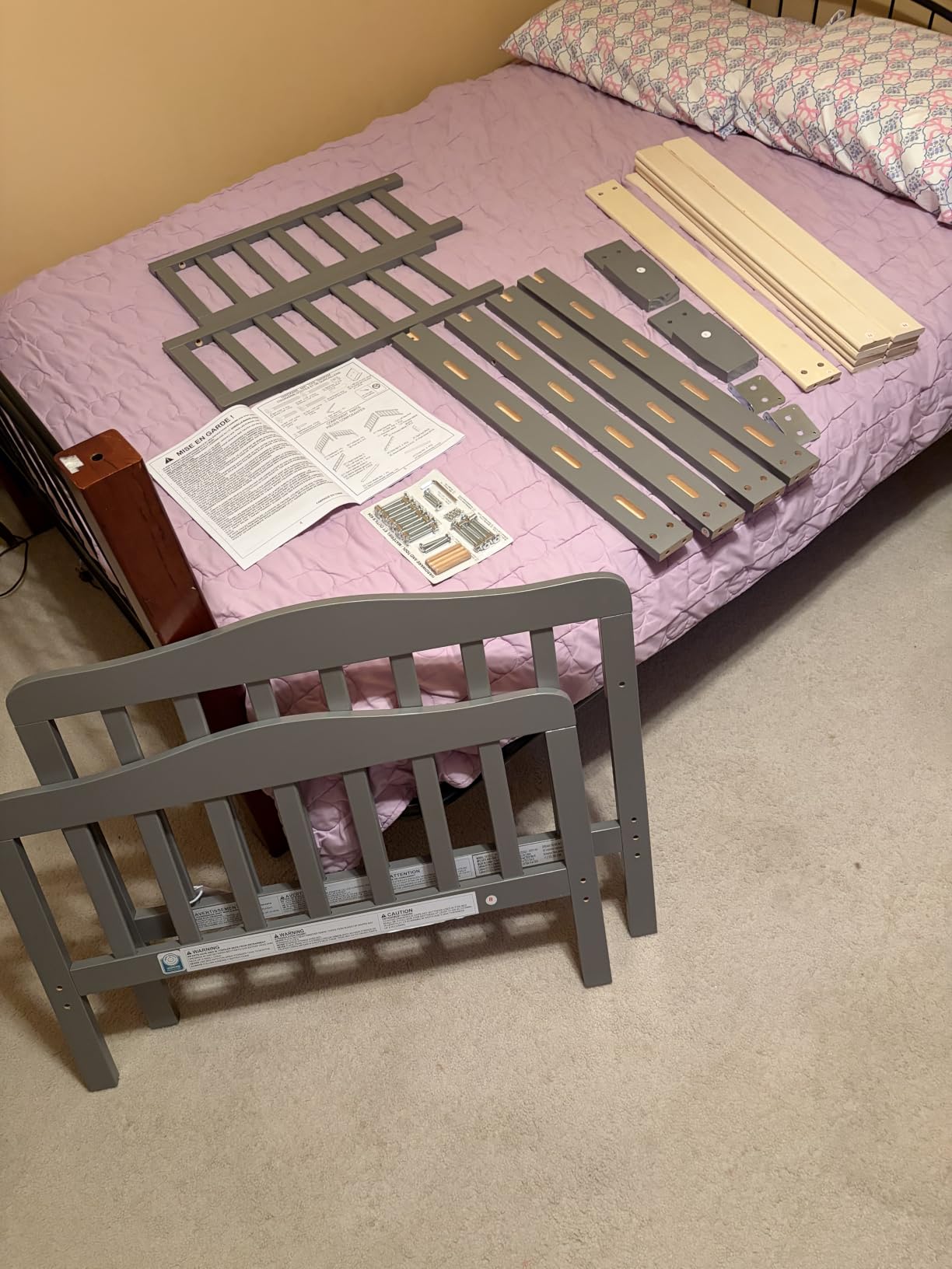 Dream On Me Classic Design Toddler Bed, GREENGUARD Gold, White customer photo 2