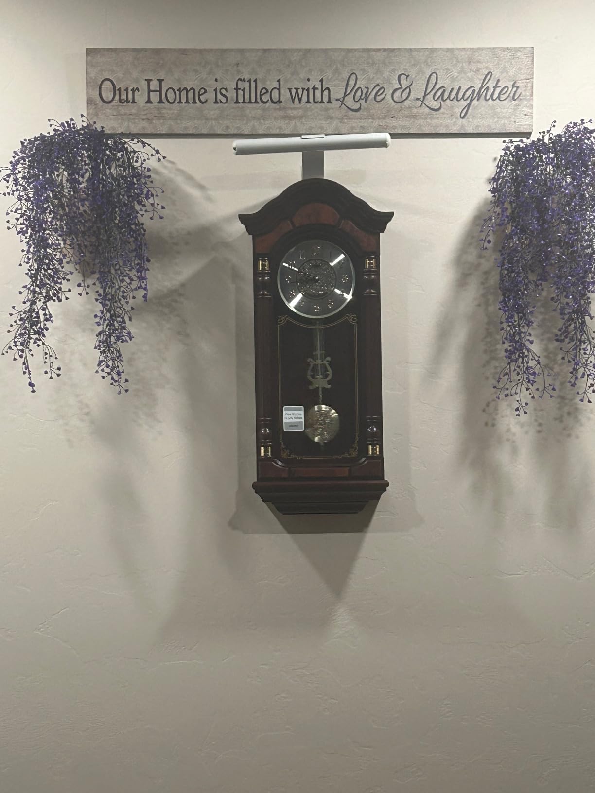 SEIKO QXH004BLH Oak Wood Pendulum Wall Clock with Chimes, Dark Brown, 28 x 12.5 x 6 Inches customer photo 1