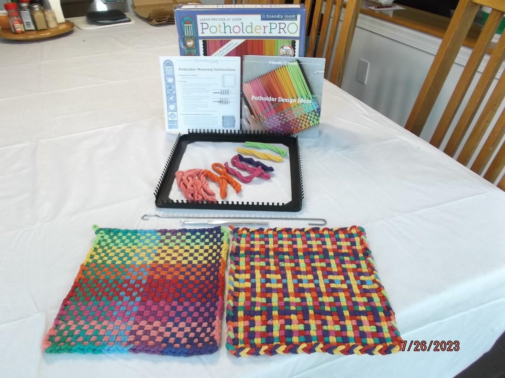 Harrisville Designs Friendly Loom Potholder Pro Weaving Kit | 10