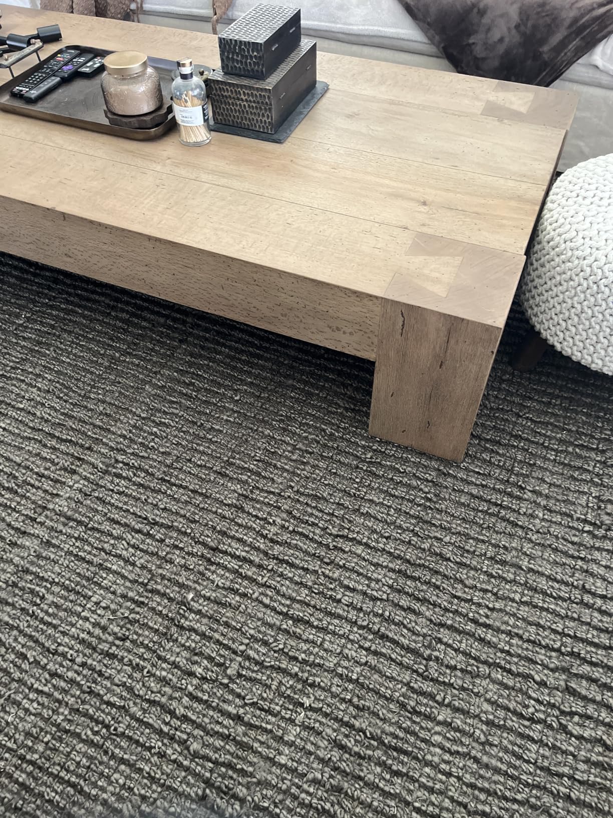 SAFAVIEH Area Rug 8x10 - Natural Fiber Collection - Large - Natural Brown, Handmade Jute, Farmhouse Style, Chunky Textured Thick Pile (NF447A) customer photo 2