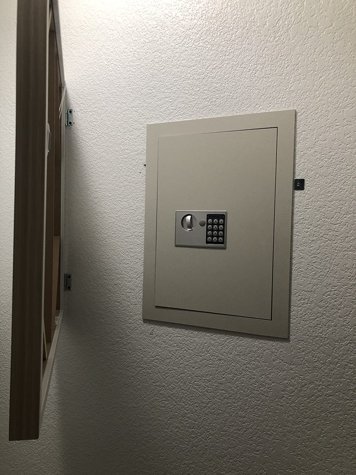 In-Wall Safe with Keypad and 2 Manual Override Keys - Protect Money, Jewelry, and Passports at Home or Business by Paragon Safes (White) customer photo 1
