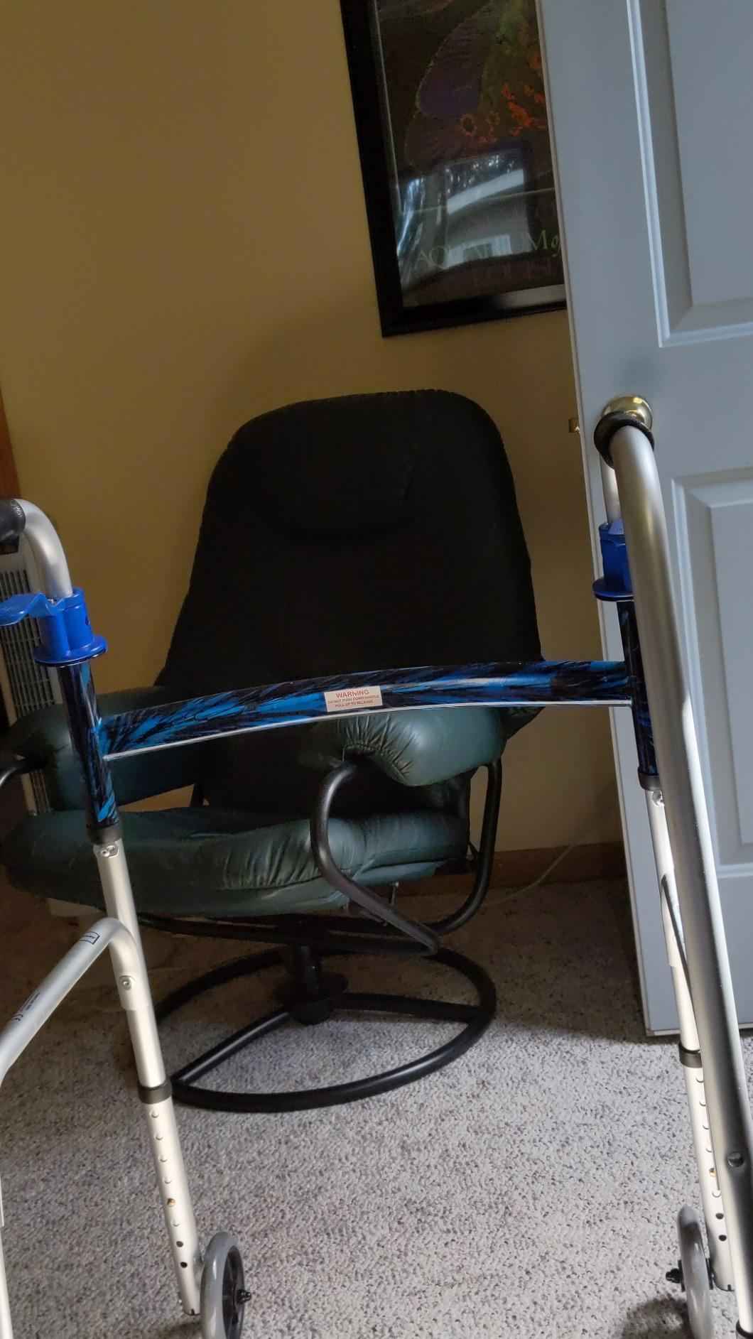 Drive Medical Trigger Release Folding Walker with Contoured Hand Grips | Folding Walker Featuring Trigger Release Mechanism and Contoured Hand Grips for Easy Use Daily for Everyday Use customer photo 2