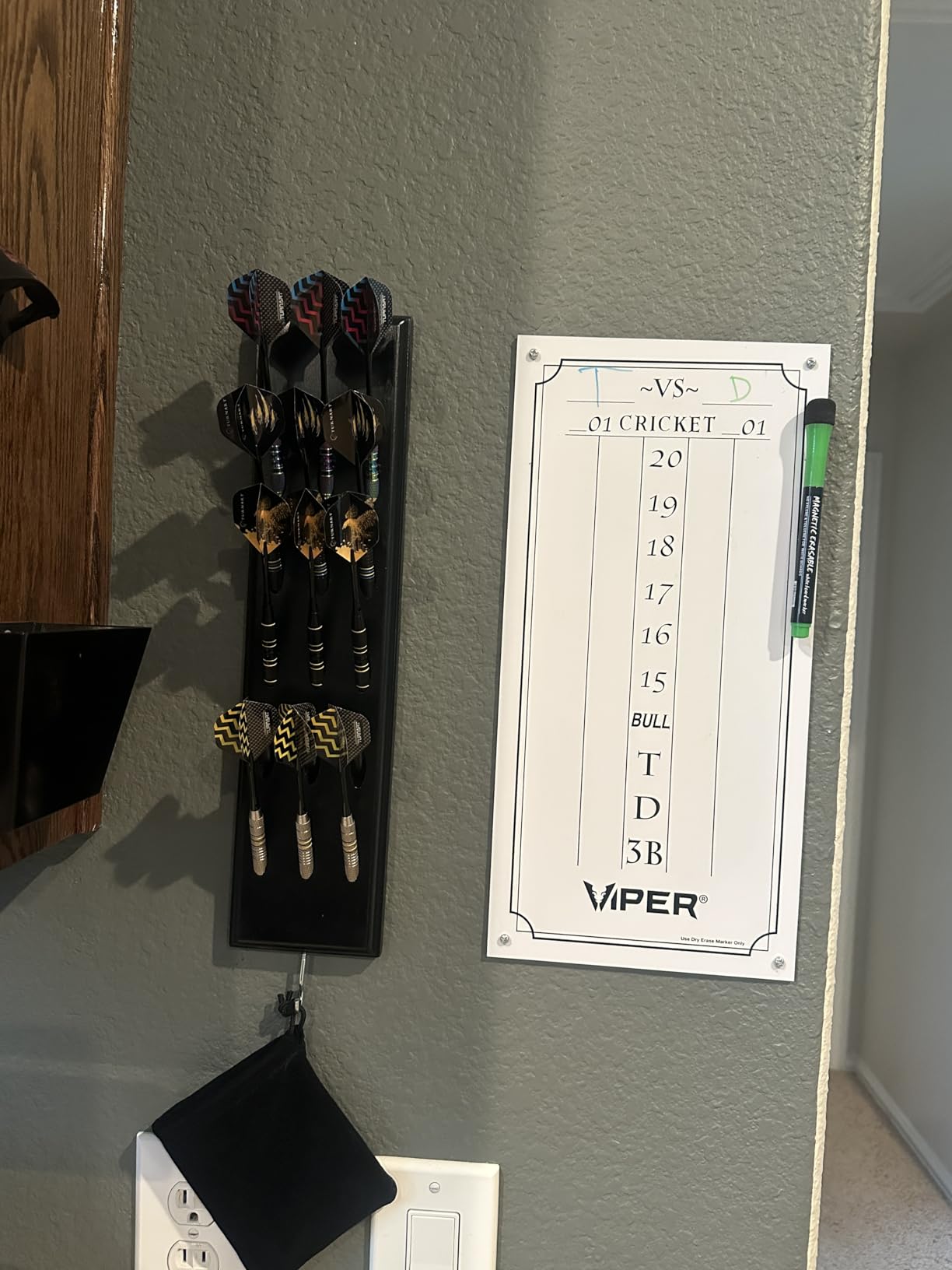 Viper Dry Erase Scoreboard, Cricket and 01 Dart Games, White customer photo 1