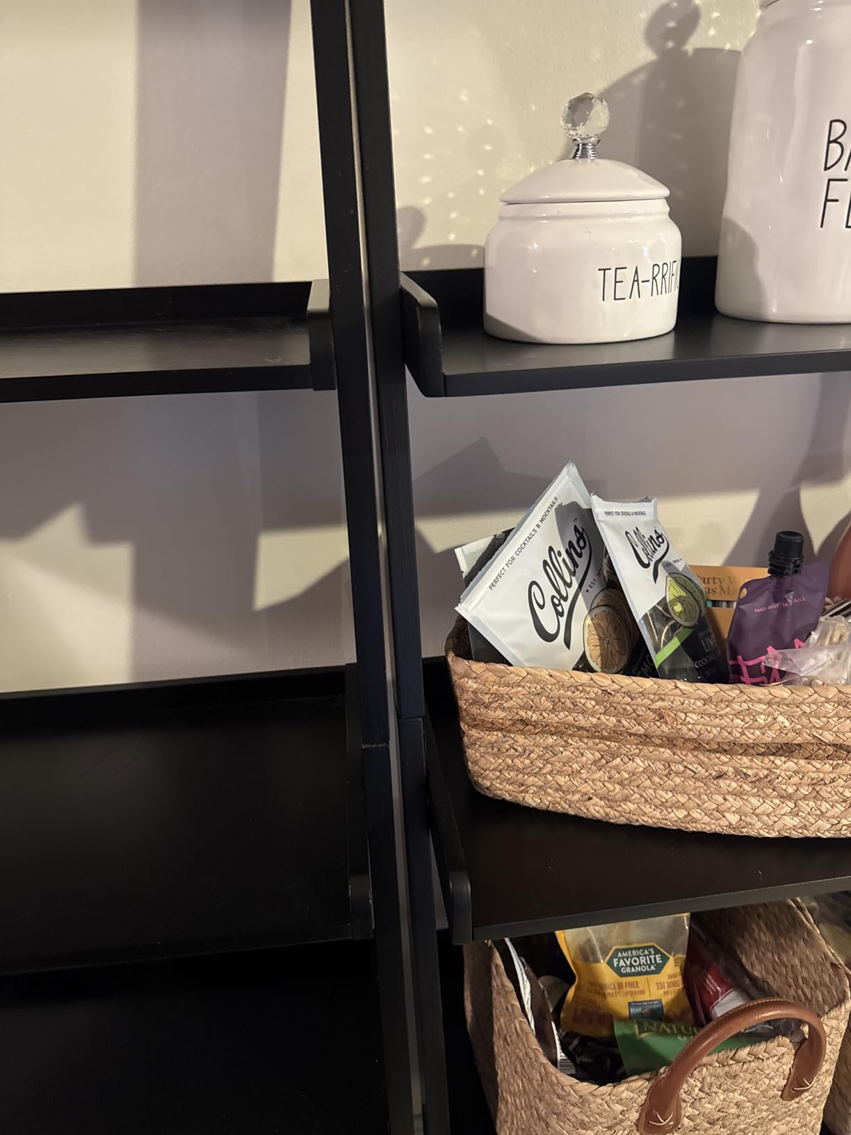 Convenience Concepts 5 shelves, American Heritage Bookshelf Ladder, Espresso, 72.75