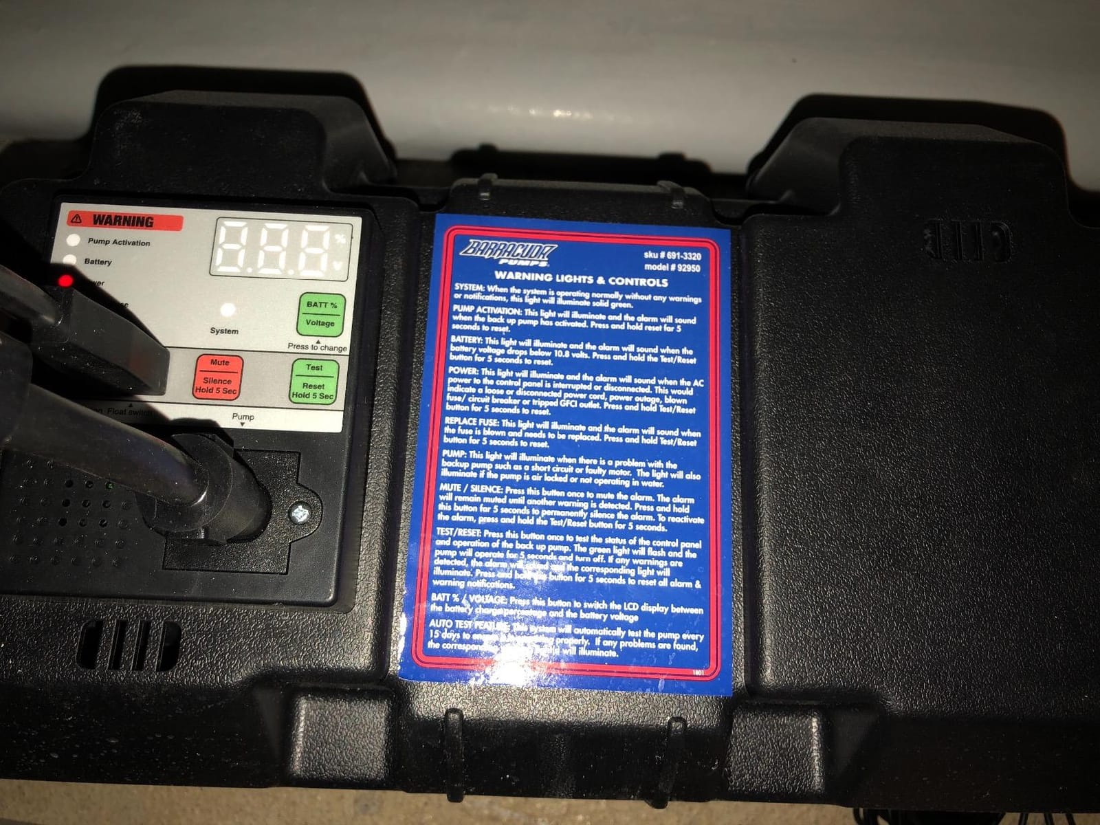 Superior Pump 92900 12V Battery Back Up Submersible Sump Pump with Tethered Switch customer photo 1