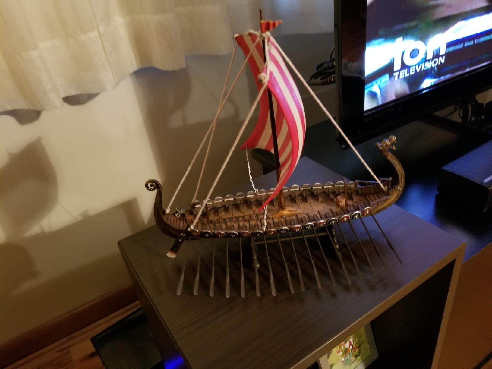 Drekar Viking Ship Model Dragons Head Figurine Statue 11.5 Inches customer photo 1