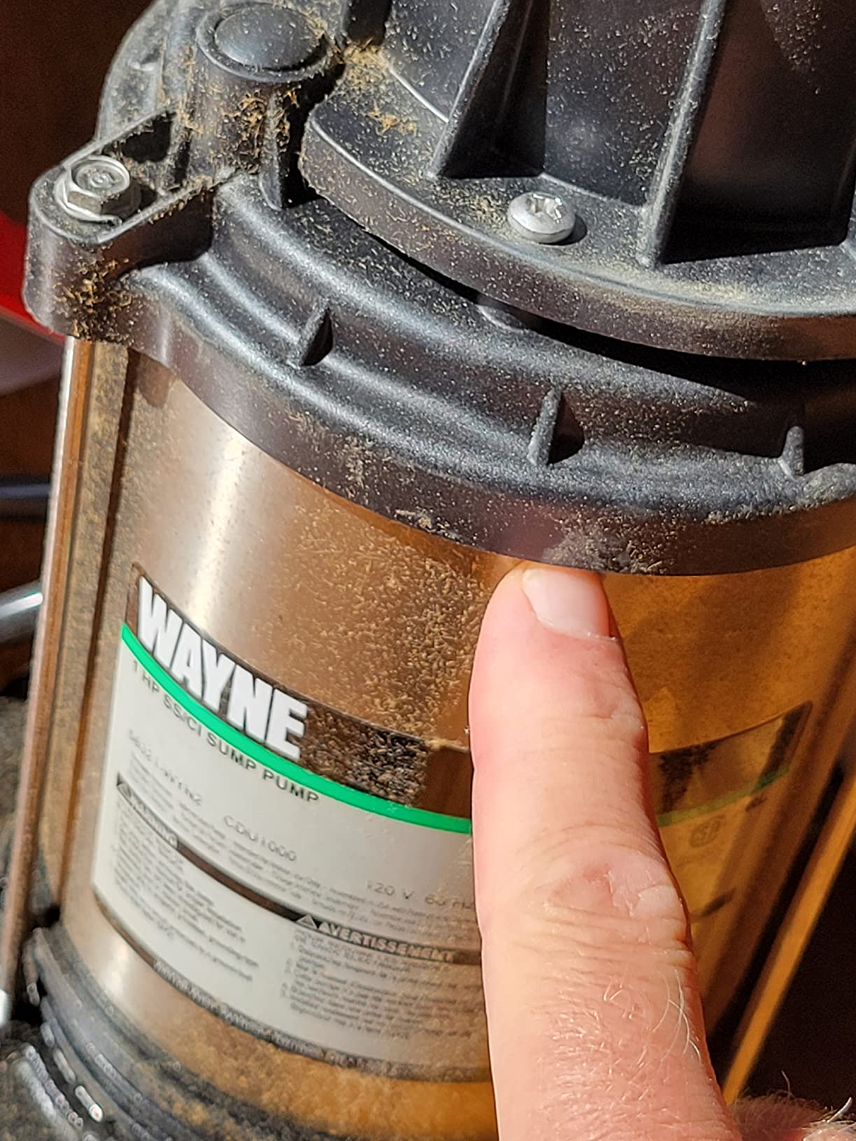 WAYNE CDU1000 1 HP Submersible Sump Pump - Cast Iron & Stainless Steel, Integrated Vertical Float Switch, 6,100 GPH, 5-Year Warranty, Assembled in USA customer photo 2