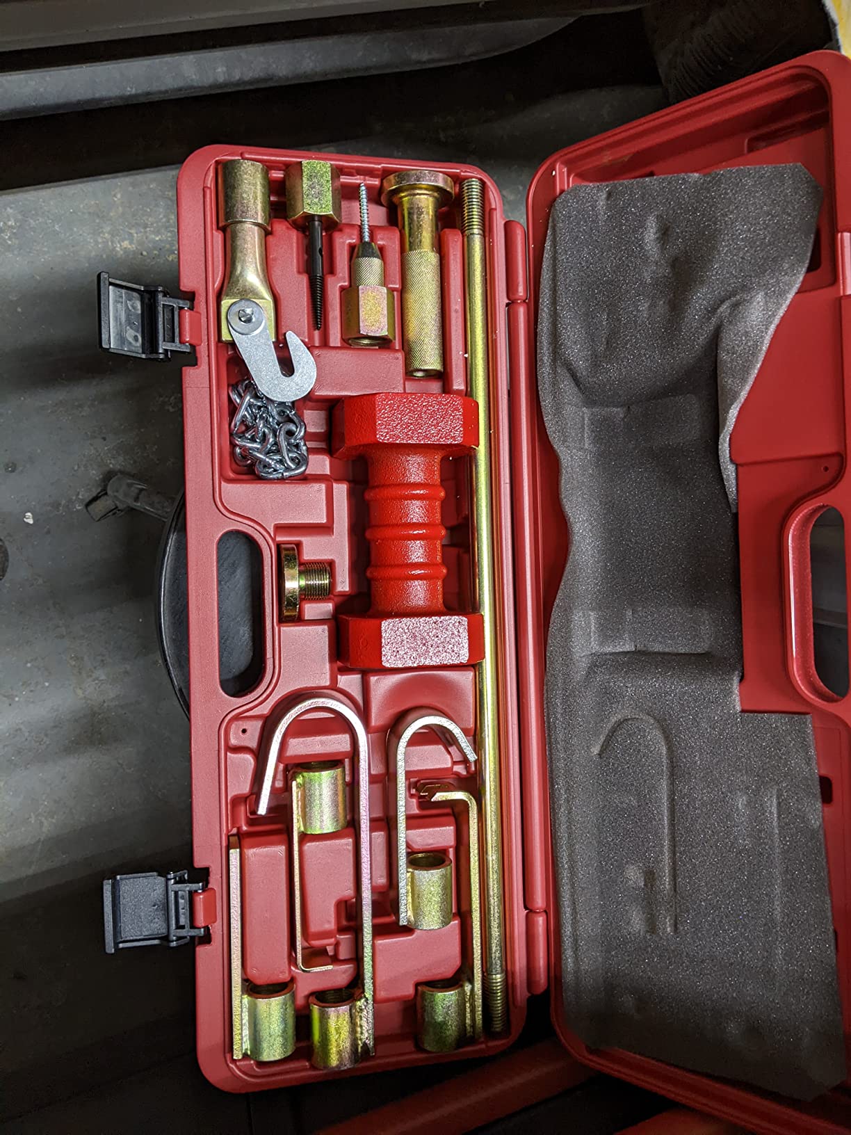 OEMTOOLS 25922 Dent Puller Kit, 10-Piece Drop Forged Steel Dent Removal Kit For Cars, Includes 10 lb. Slide Hammer, Hooks, Drivers, Fasteners, And Tools customer photo 2