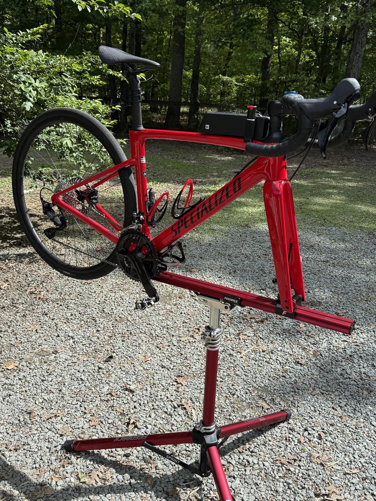 Feedback Sports Sprint Bike Repair Stand, Compact Bike Workstand, Red customer photo 1