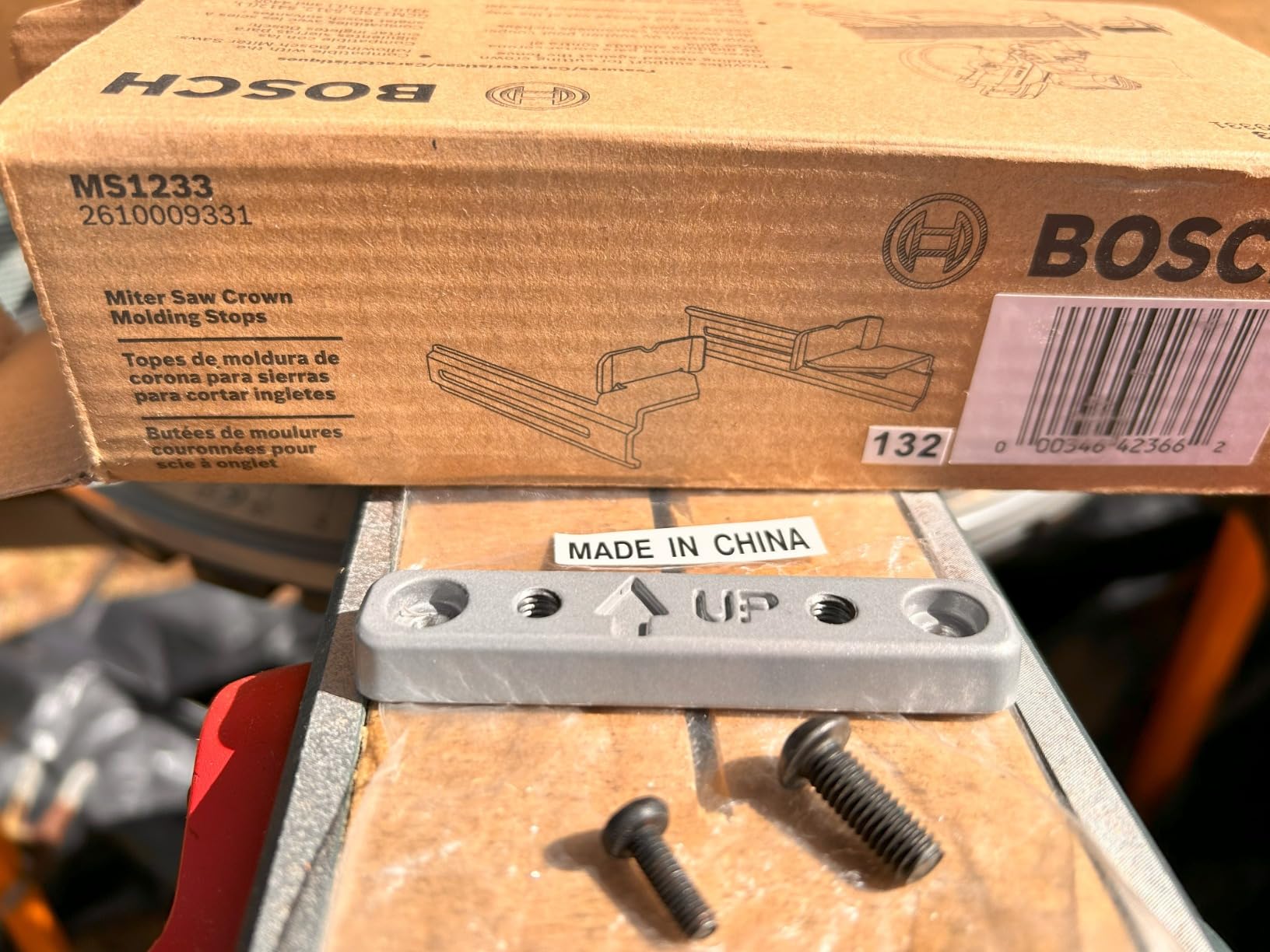 Bosch MS1233 Crown Stop Kit for Bosch Miter Saws, Includes Mounting Knobs and Hardware customer photo 2