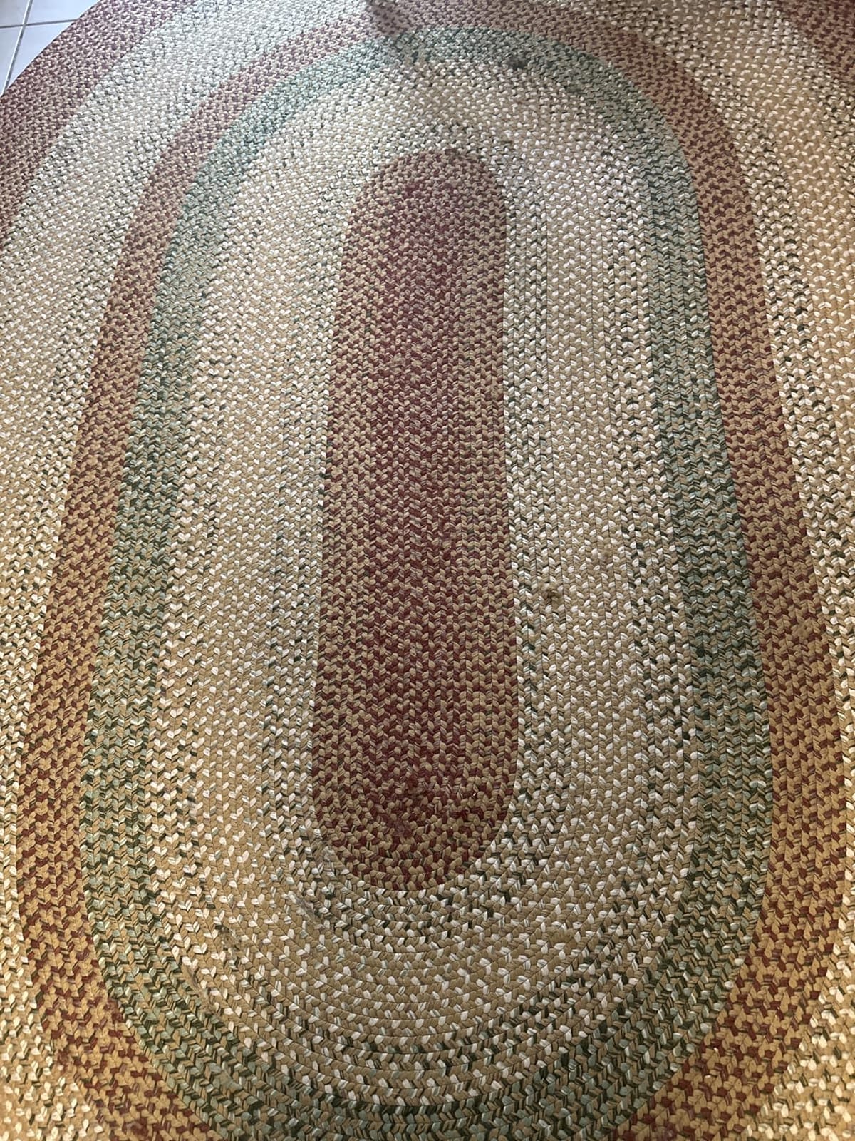 SAFAVIEH Washable Rug Outdoor Braided Collection - 6' x 9' Oval, Rust & Multi, Handmade & Reversible, Non-Shedding & Easy to Clean, Ideal for Patio, Backyard, Mudroom (BRD303A) customer photo 1