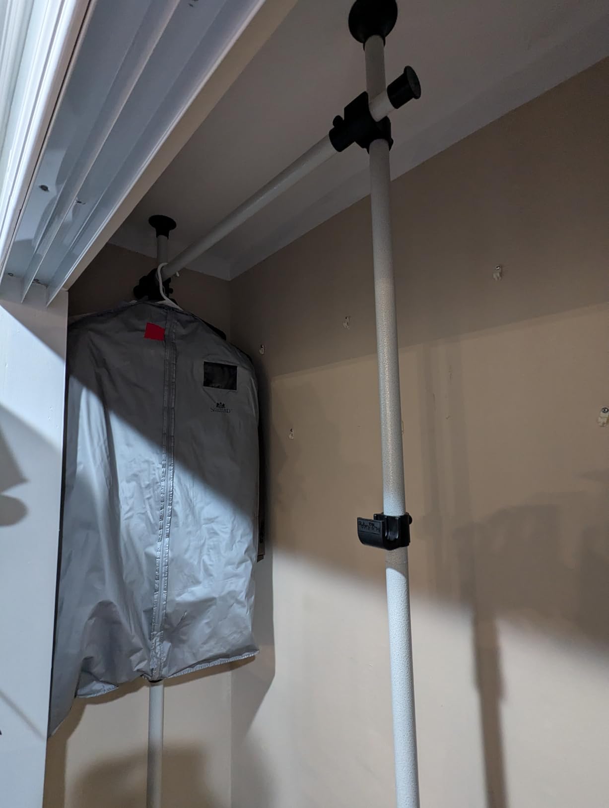 PRINCE HANGER Heavy Duty Adjustable Garment Rack - One Touch System, 352 LBS Load, Freestanding Metal Wardrobe Closet Rack Ivory customer photo 2