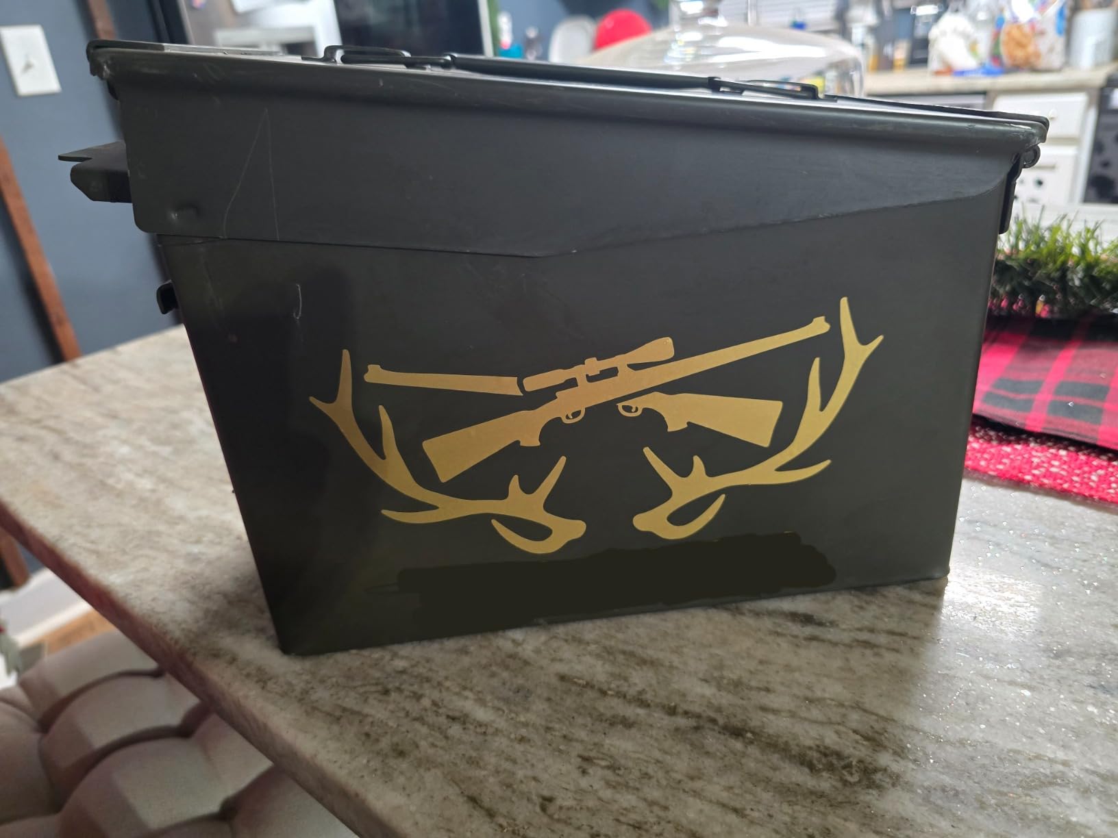 U.S. G.I. M2A1 50 Cal Ammo Can Organizer (OD Green) - Watertight Seal Metal Storage Box w/ Hinged Lid & Secure Latch - Ideal Ammo Can Surplus for Gear, First Aid, & Survival Supplies customer photo 2