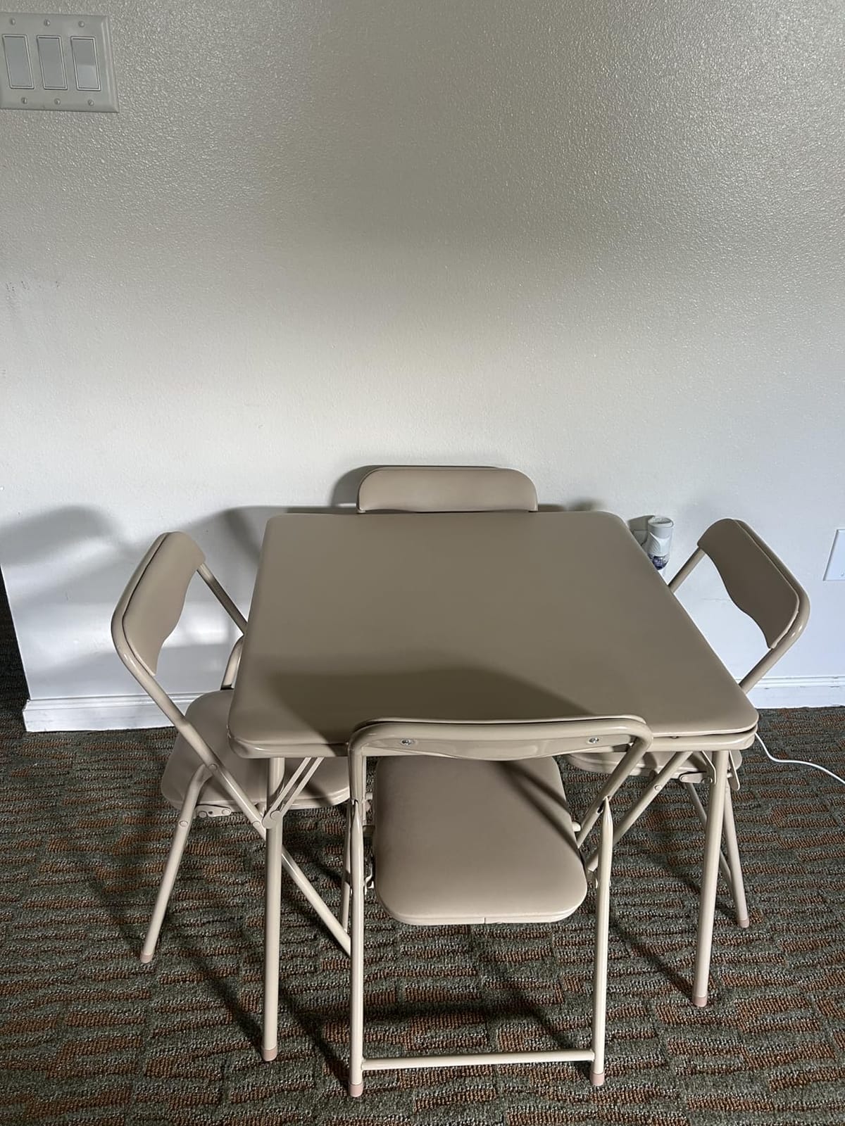 Flash Furniture Mindy Kids 5-Piece set Folding Square Table and Chairs Set for Daycare and Classrooms, Children's Activity Table and Chairs Set, Multicolor customer photo 2