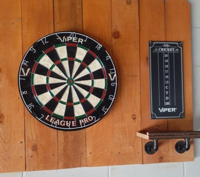 Viper League Pro Regulation Bristle Steel Tip Dartboard Starter Set with Staple-Free Bullseye, Radial Spider Wire, High-Grade Sisal with Rotating Number Ring, Chalk Cricket Scoreboard, Steel Tip Darts customer photo 1
