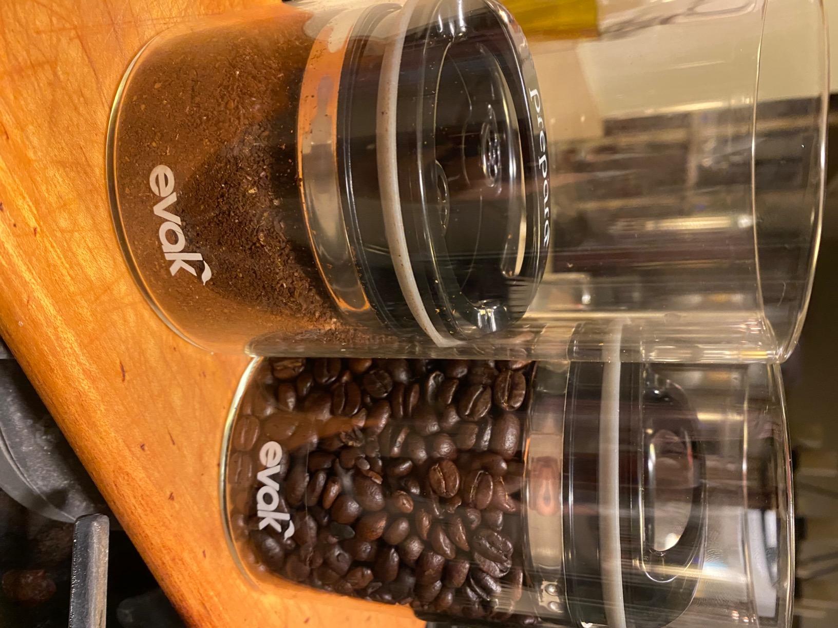 Prepara Evak Compact Glass Food Storage Container, Large, 6' x 3.75' | Airtight Glass Canister with Black Gloss Handle, Vacuum Seal Keeps Food Fresh Longer, Ideal for Coffee, Tea & Pantry Storage customer photo 2