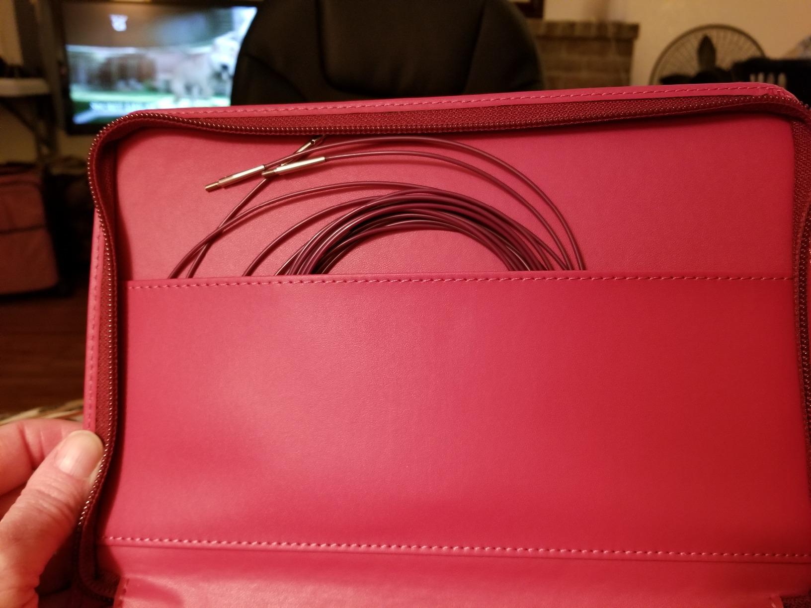 Clover 3652 Needlecraft Interchangeable Circular Knitting Needle Case, Pink customer photo 2
