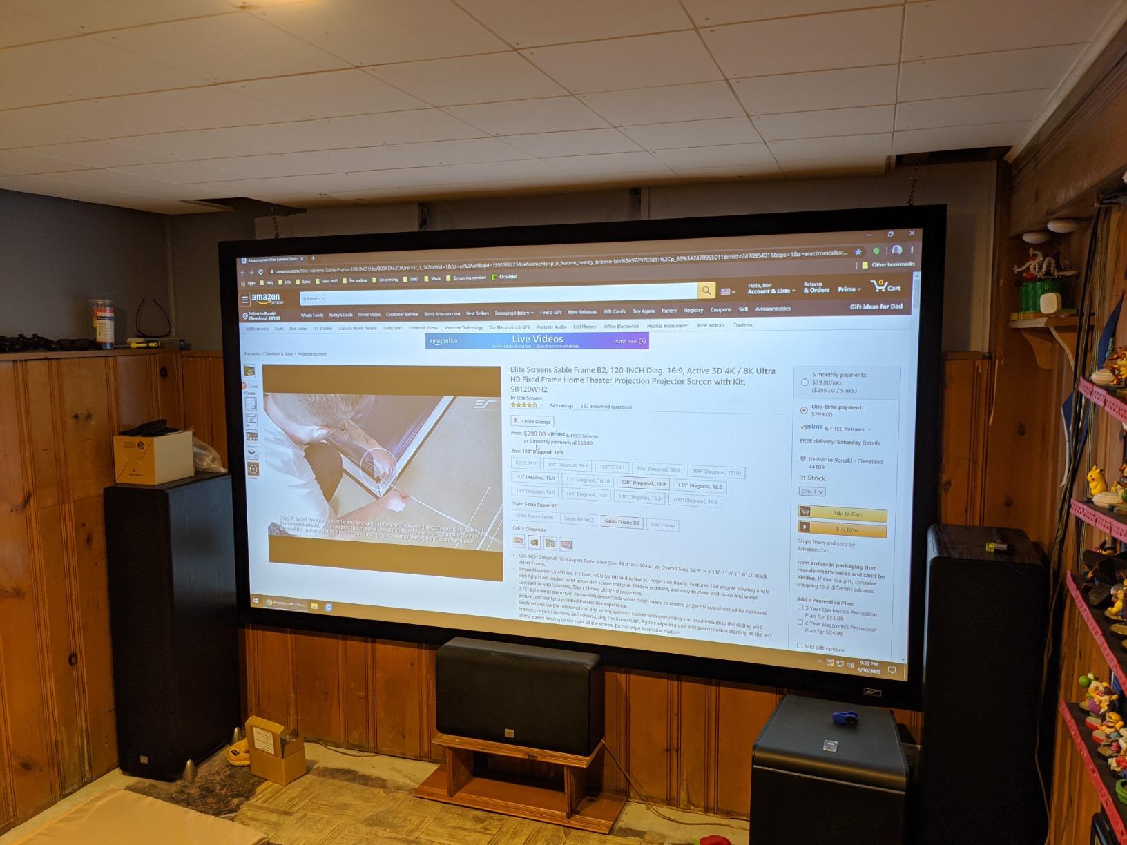 Elite Screens Sable Frame B2 120