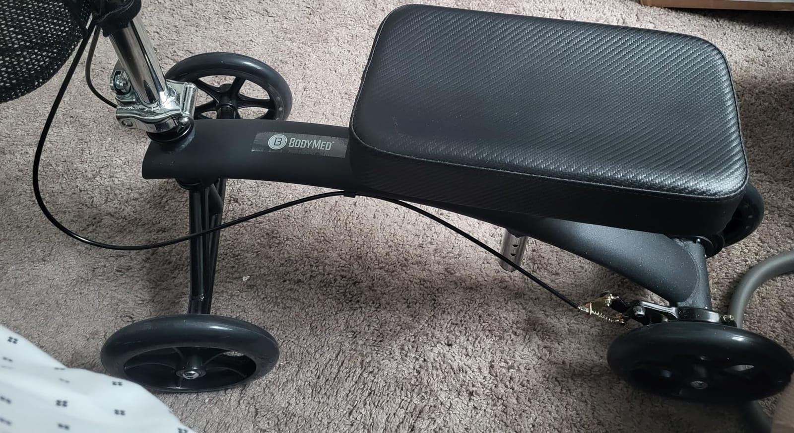 BodyMed Premium Knee Walker, Steerable for Foot Injuries - Adjustable Scooter with Dual Brakes & Metal Basket - Better Alternative to Crutches for Leg Recovery customer photo 1