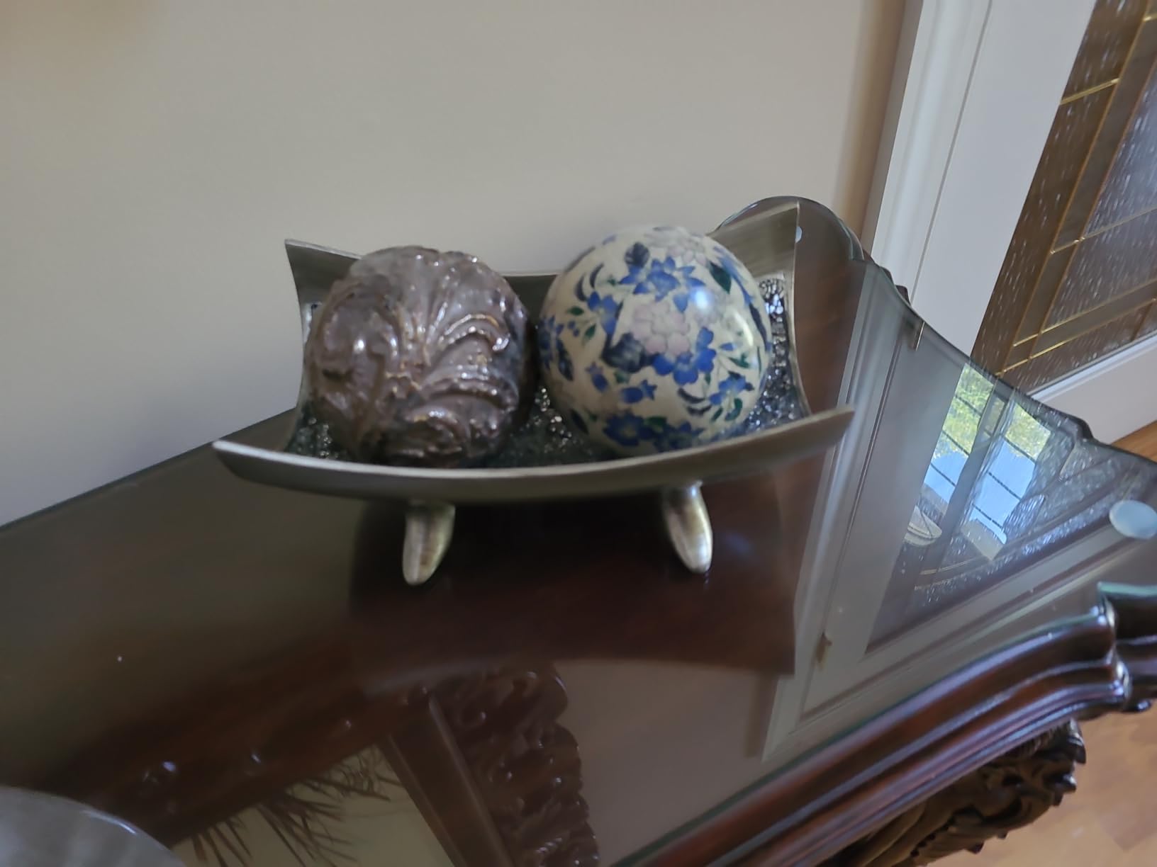 Creative Scents Schonwerk Silver Centerpiece Bowl - Coffee Table Decor - Centerpiece Table Decorations for Dining Room Living Room or Entry Table - Decorative Bowl - Best Wedding/Birthday Gift customer photo 1