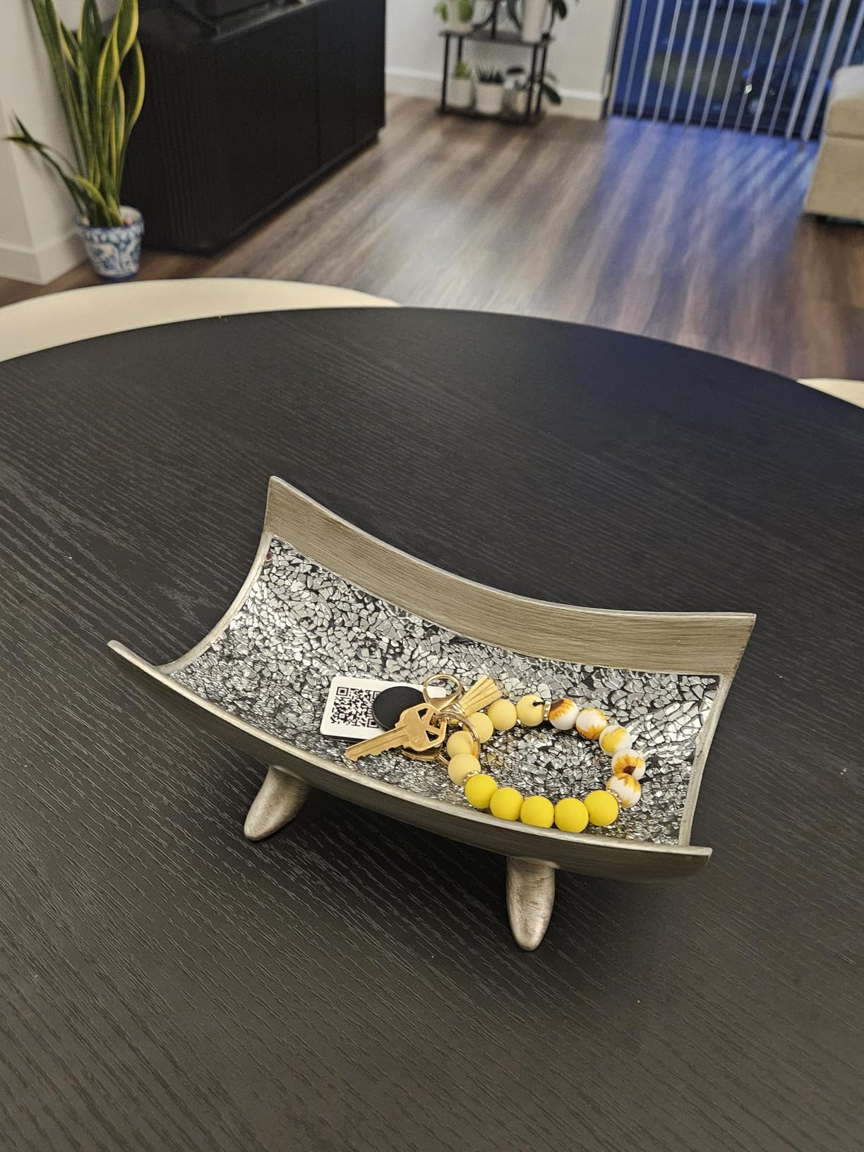 Creative Scents Schonwerk Silver Centerpiece Bowl - Coffee Table Decor - Centerpiece Table Decorations for Dining Room Living Room or Entry Table - Decorative Bowl - Best Wedding/Birthday Gift customer photo 2
