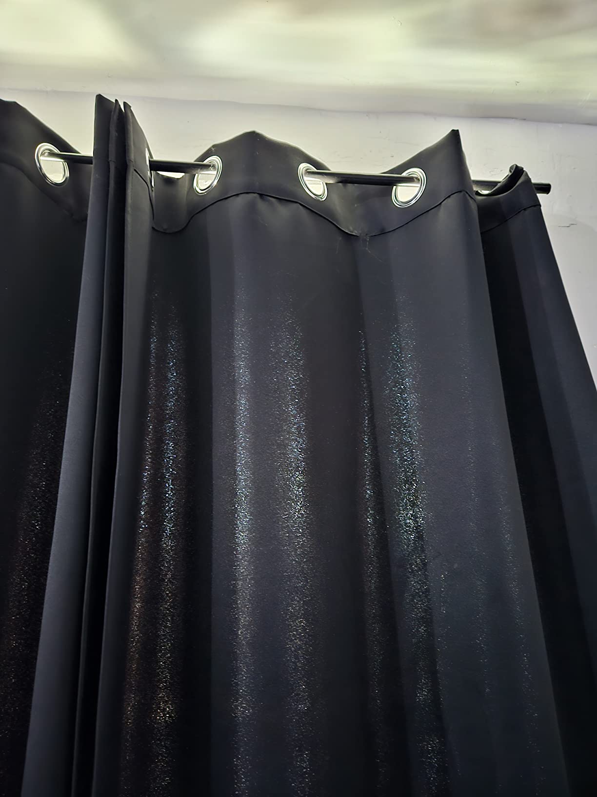 Deconovo Blackout Curtain Panel - Solid Grommet Top, Thermal Insulated & Energy-Saving, Machine-Washable Room Darkening Window Treatment for Bedroom & Living Room, 1 Panel, Black, 42W x 63L customer photo 2