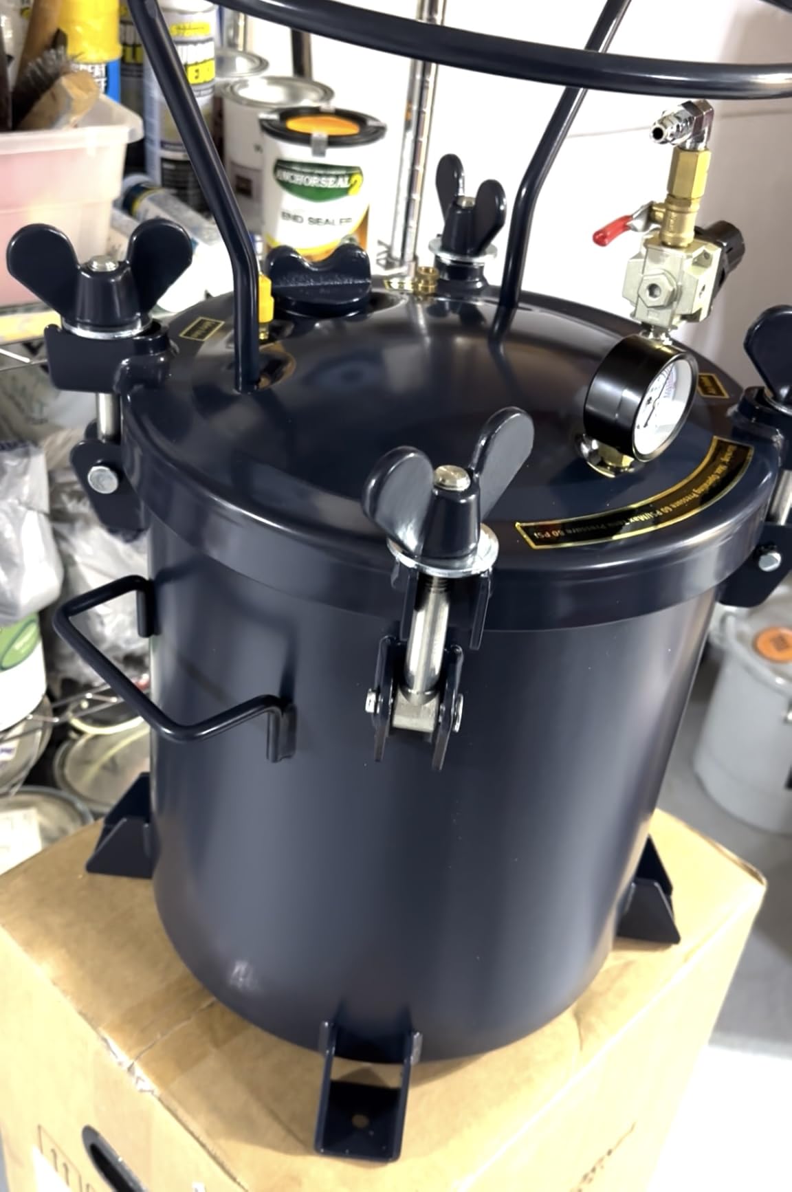 California Air Tools CAT-365C 5 gallon Pressure Pot for Epoxy Resin Casting, Coated Steel Tank, Portable customer photo 1