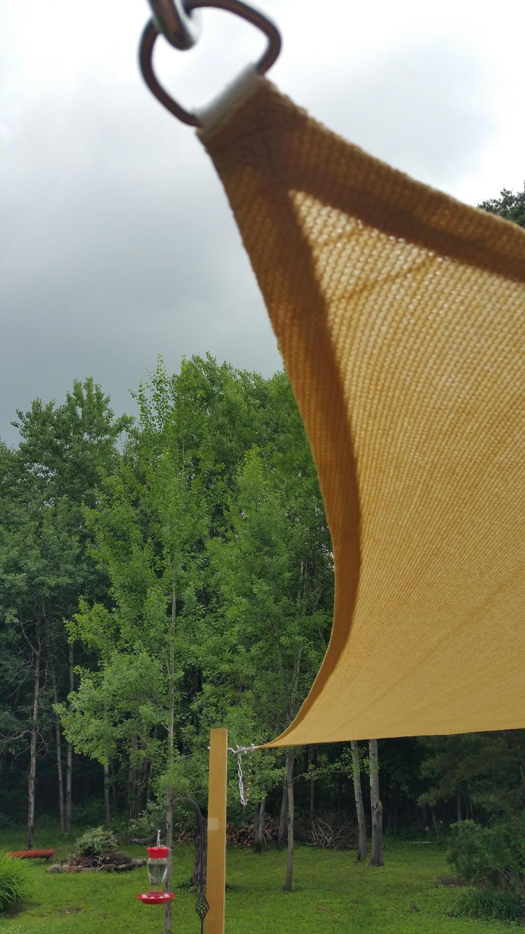 Shade&Beyond 8'x10' Sun Shade Sails Canopy Rectangle Sand 185GSM Shade Sail for Patio Deck Yard Backyard (We Make Custom Size) customer photo 2