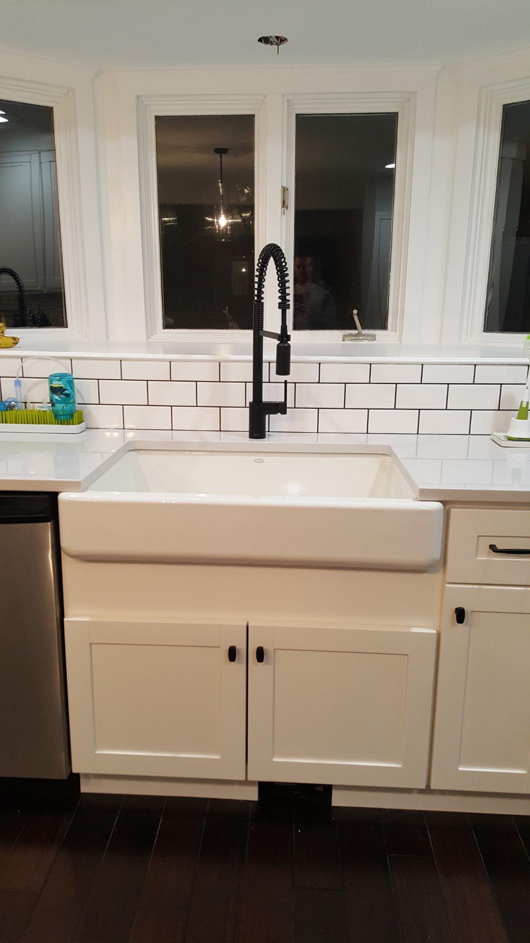 Moen Align Spot Resist Stainless Pulldown Kitchen Faucet, Single Hole, Modern Spring Style with Pre-Rinse and Power Boost Pull Down Sprayer, Easy Installation, 5923SRS customer photo 1