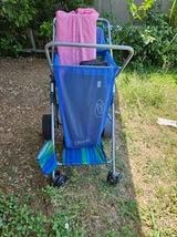 Rio Beach Wonder Wheeler Deluxe Utility, Lawn, and Beach Foldable Cart, Blue Print customer photo 1