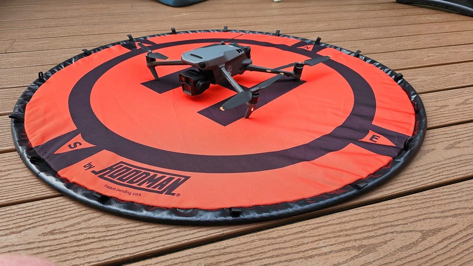 Hoodman 3 Foot Weighted UAV Drone Landing Pad - fits Matrice 4E, Mini 4 Pro, mini 3 pro, mavic, spark - Durable, No Stakes Required, collapses to 1/3 of deployed size customer photo 2