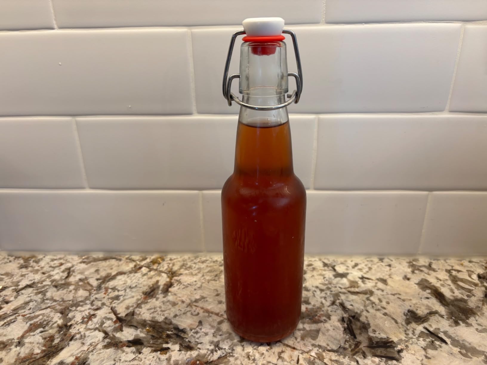 Ilyapa 16 oz Amber Glass Beer Bottles, 12 Pack, For Home Brewing | Includes Flip Caps & Funnel customer photo 2
