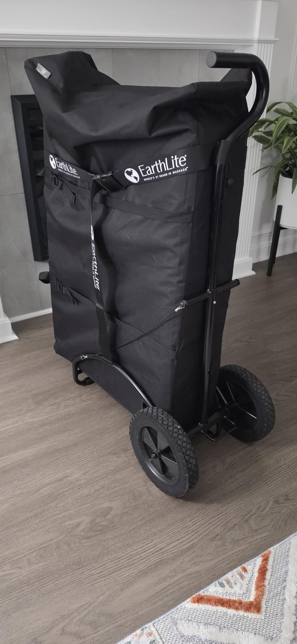 EARTHLITE Massage Table Traveler Cart - Sturdy Platform with Large Rubber Wheels & Telescoping Handle / Fits Most Brands & Sizes customer photo 1