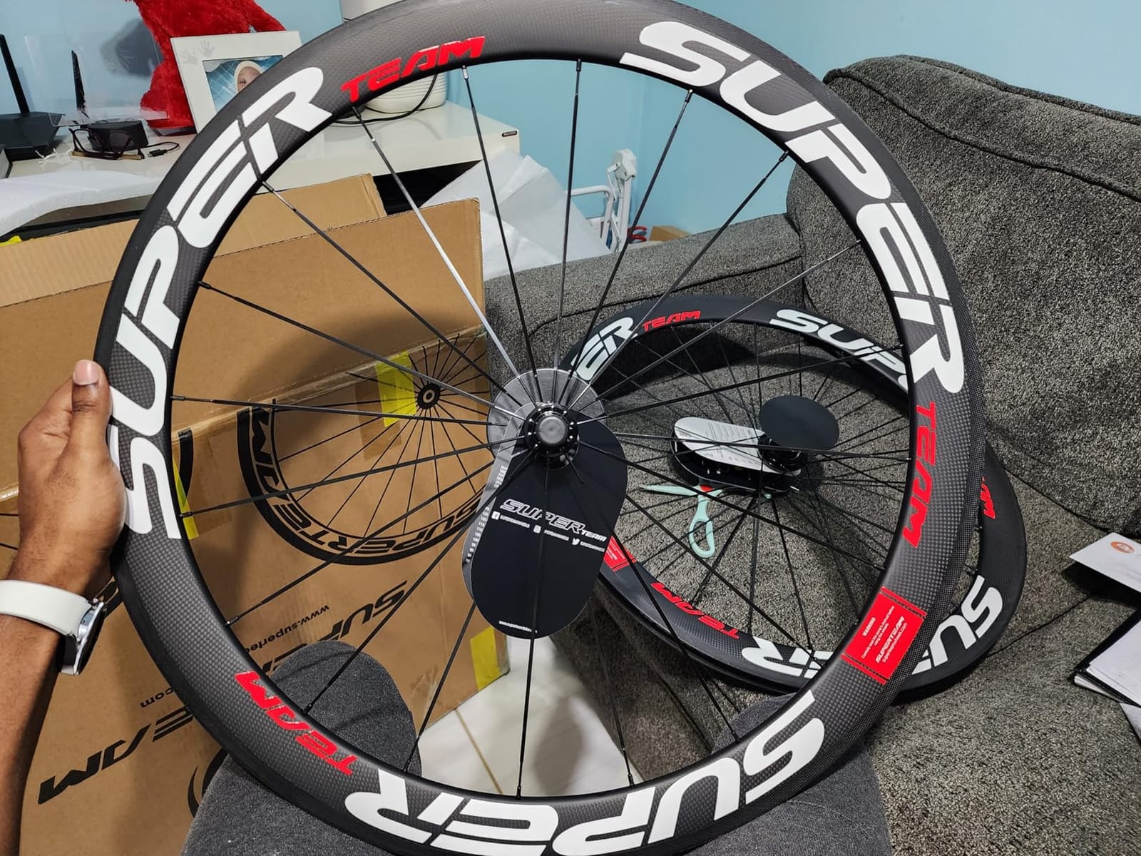 SUPERTEAM 50/23mm Carbon Clincher Wheelset 700c customer photo 1