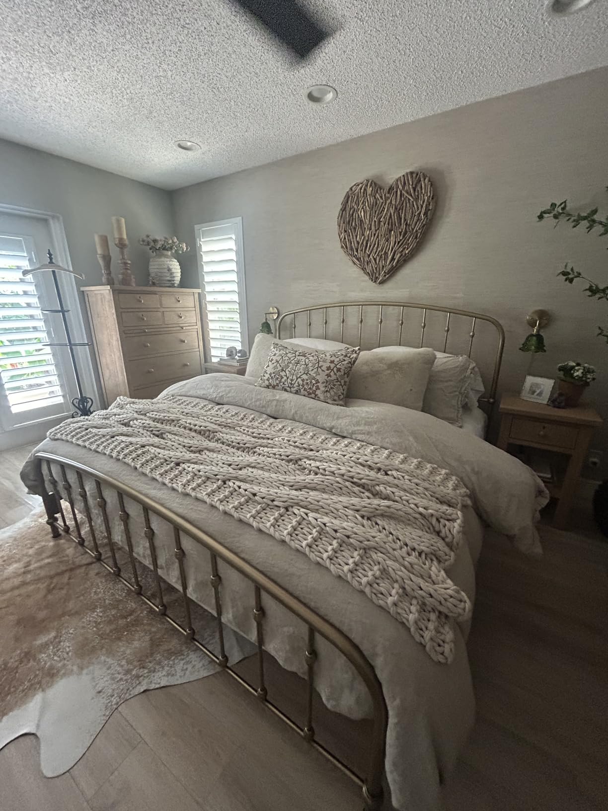 Simple&Opulence 100% Linen Duvet Cover Set with Embroidery Border Washed - 3 Pieces (1 Duvet Cover with 2 Pillow Shams) with Button Closure Soft Breathable Farmhouse - Linen, Queen Size customer photo 2