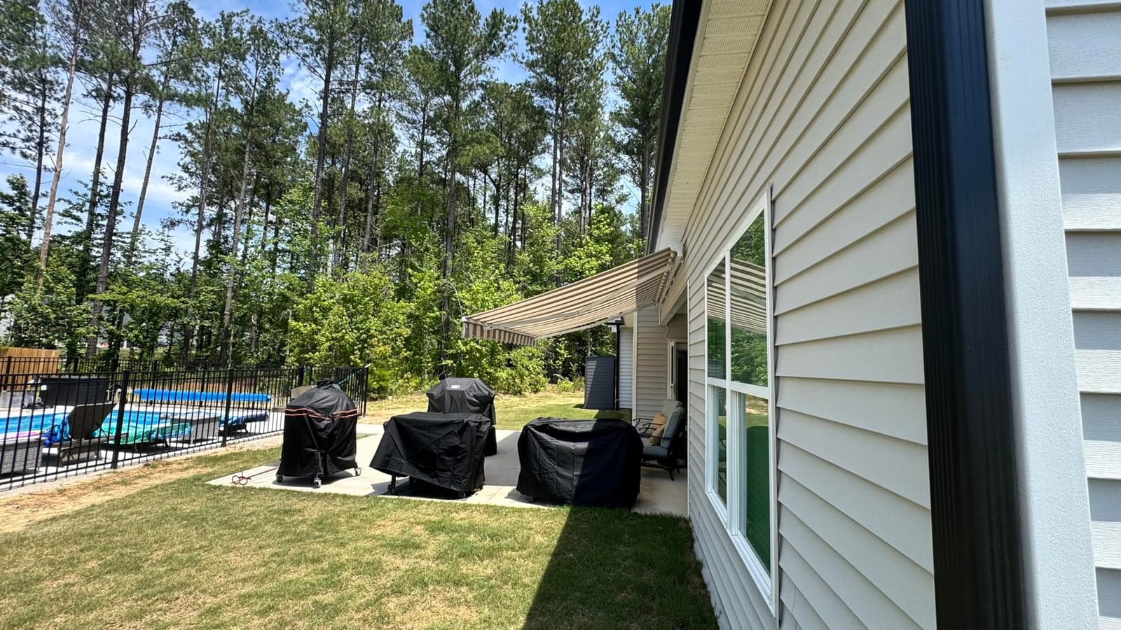12'x10' MOTORIZED Patio Retractable Awning | LUXURY Series | PREMIUM Quality, 100% Solution-Dyed European Acrylic UV Sun Shade, Color: Khaki, EA1210-A100H2 customer photo 1
