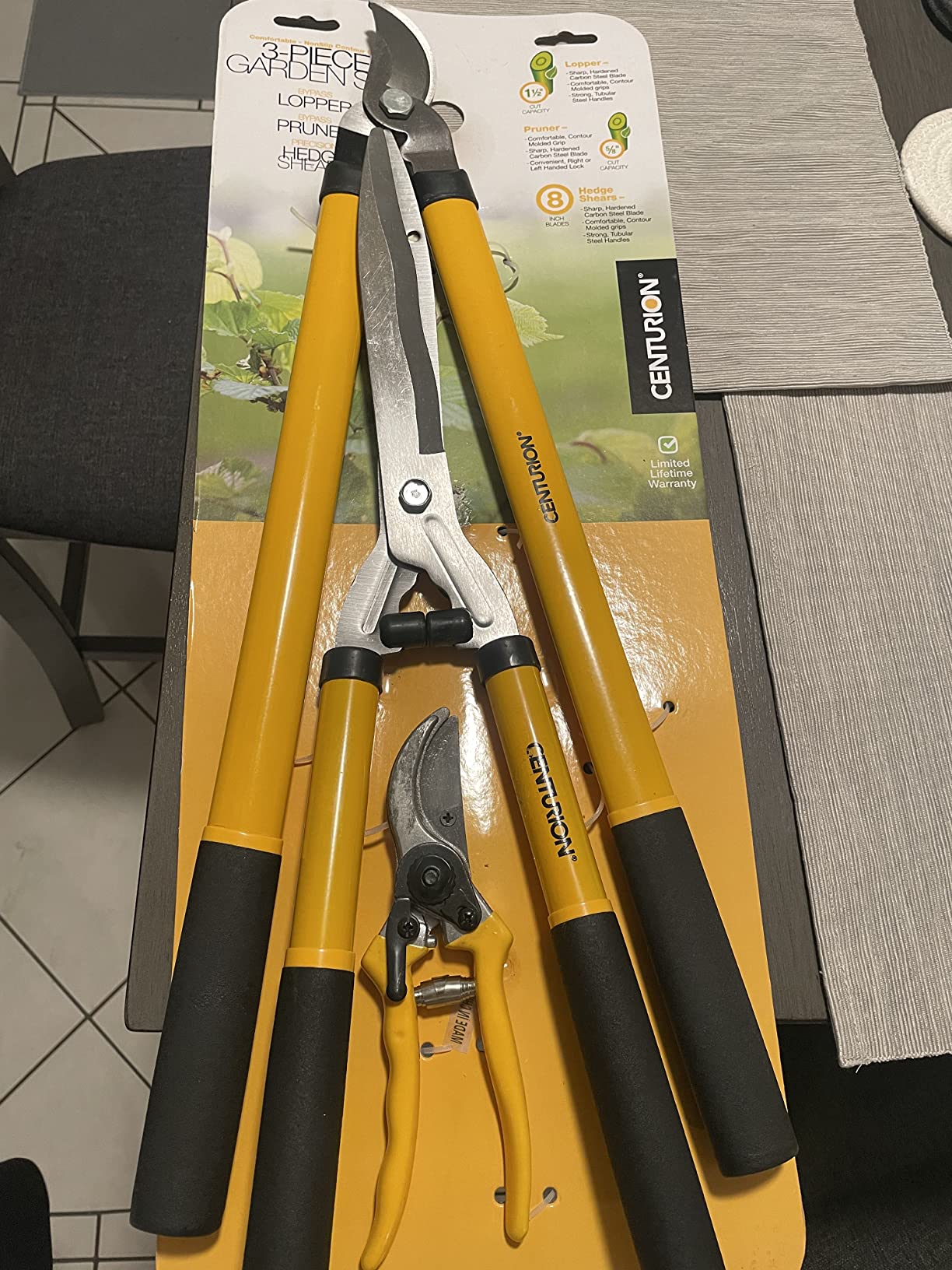 Centurion 1222 3-Piece Lopper, Hedge Shear & Pruner Combo Set, Heavy Duty Tree, Shrub & Bush Care Kit for Lawn, Garden & Yard, Ideal for Indoor & Outdoor Gardening, Branch Cutting & Plant Trimming customer photo 1