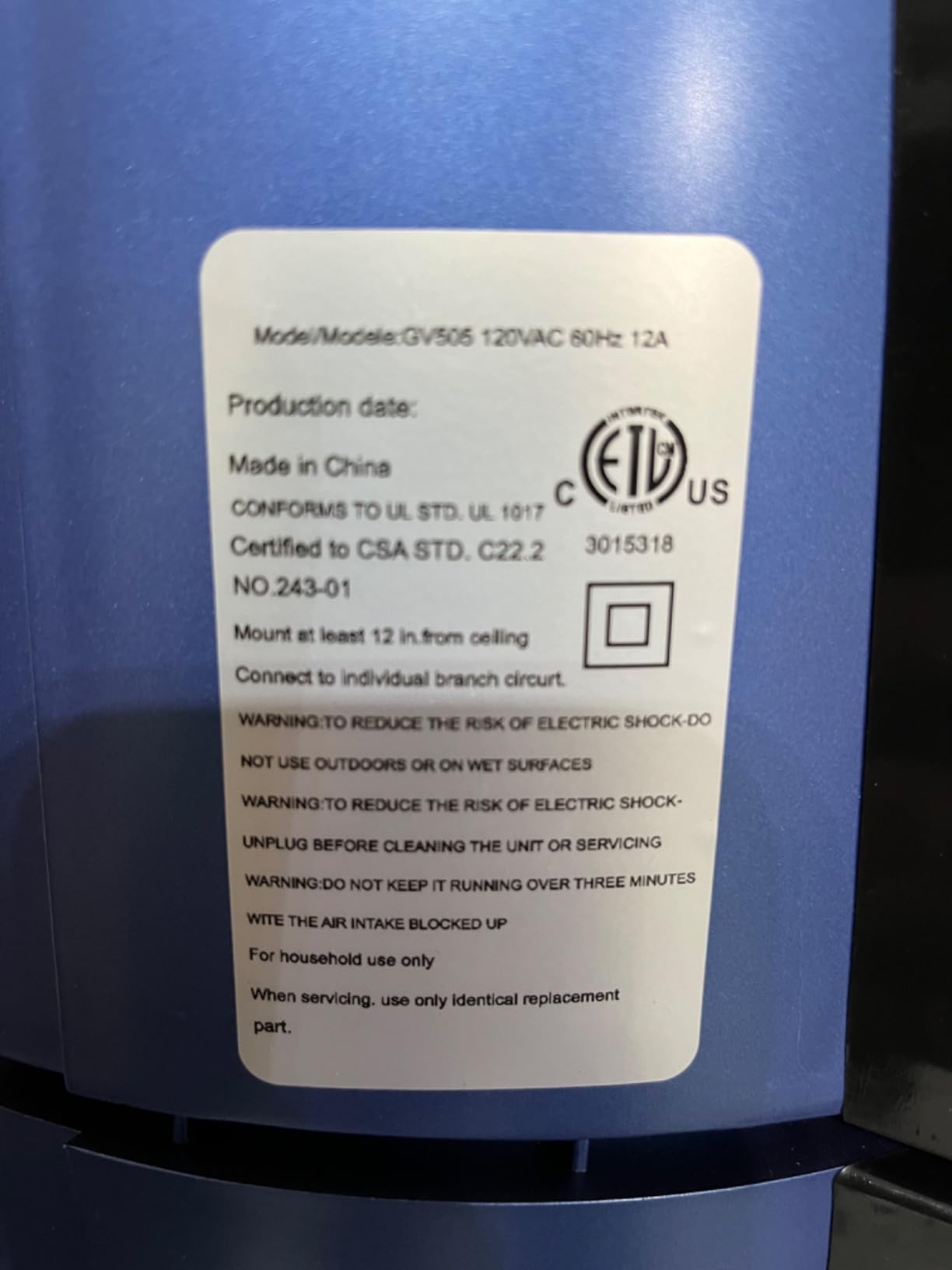 Prolux Professional Shop Blue Wall Mounted Garage Vac, Wet Dry Pick Up customer photo 1
