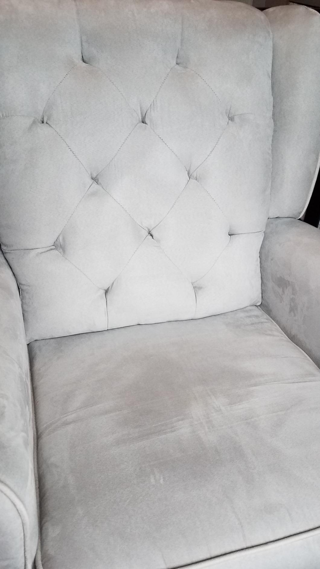 Delta Children Emerson Upholstered Glider Swivel Rocker Chair, Dove Grey with Soft Grey Welt customer photo 1